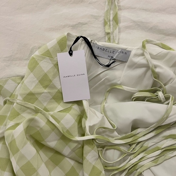 Isabelle Quinn Delilah Midi Dress Gingham Size S/M (US 6 or AU 10) NWT - Picture 9 of 14